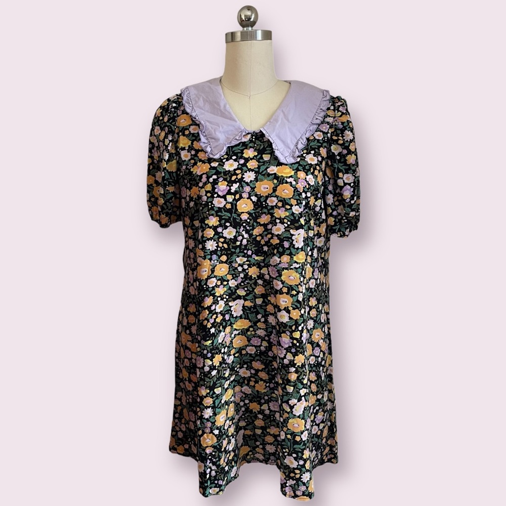 Vintage Purple Floral Dress